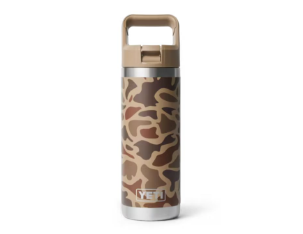 Yeti Rambler 18 oz Straw Bottle Wetlands Camo