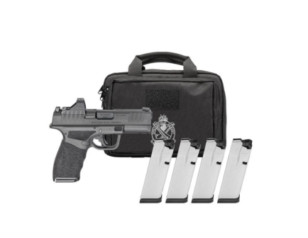 Springfield Gear Pac Hellcat Pro OSP 3.7" 9mm (4)15rd Pistol, Black w/ Green Dot and Bag