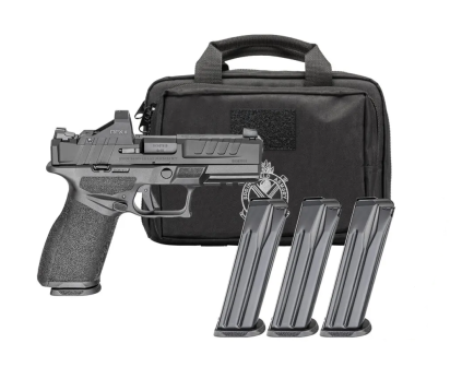 Springfield ECHELON 4.0 FC Frame 4" 9mm (4)10rd Pistol, Black w/ U-DOT LC Gear Pac - EC9409BFCLC-PAC