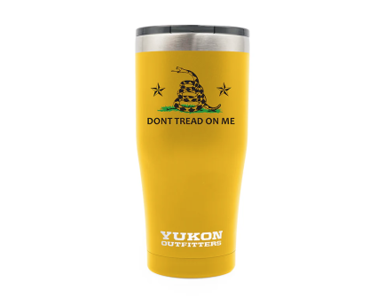 Yukon Outfitters 20 oz Tumbler - Gold w/ Don't Tread on Me