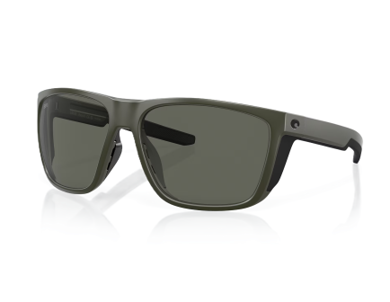 Costa Ferg XL - Matte Olive w/ Gray Polarized Glass 580G Lenses