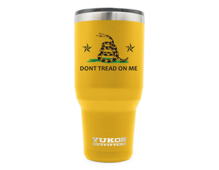 Yukon Outfitters 40 oz Tumbler, Gold Don't Tread on Me - YO40GOLDSNAKE