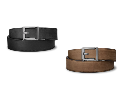 Kore Essentials Buffalo Leather Gun Belt, X3 Gunmetal Buckle
