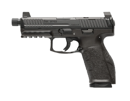 H&K X Tactical OR 4.7" 9mm TB 17rd(1)/20rd(1) Handgun, Black - VP9A1