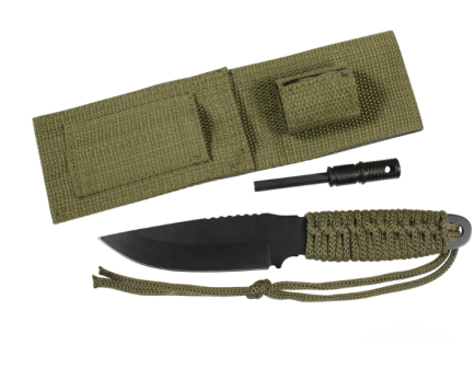 Rothco Paracord Knife With Fire Starter - Olive Drab