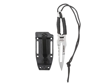 Rothco Paracord Knife With Sheath - Black - Silver