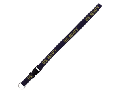 Rothco Military Neck Strap Key Rings - Emblem Navy