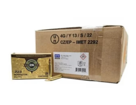Patriot Sports Ammo .223 Rem 55gr FMJ 1,000rd Case - P223055FCS