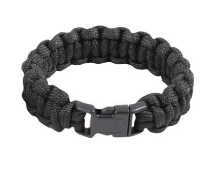 Rothco Paracord Bracelet - Black, 7 In