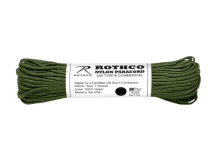 Rothco Nylon Paracord Type III 550 Lb - Olive Drab, 50