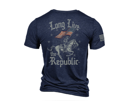 Nine Line T-Shirt Long Live, Navy