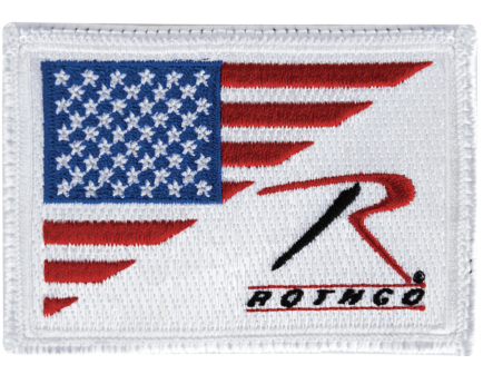 Rothco Logo Us Flag Patch - Red - White - Blue
