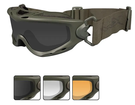WILEY X SPEAR - Green Frame w/ Smoke Grey / Clear / Light Rust Lenses