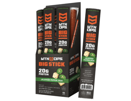 MTN OPS Big Meat Stick, Jalapeno Pepperjack - Pack of 10 - 4152191310