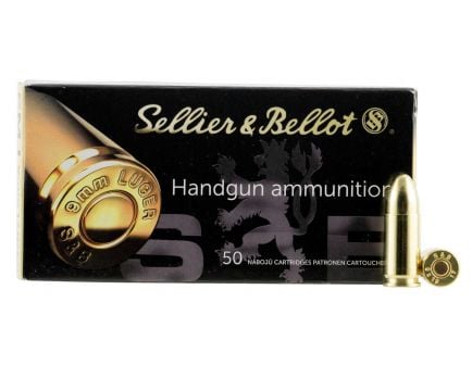 Sellier & Bellot 9mm 124gr FMJ Ammunition 50rds