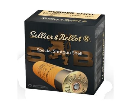 Sellier & Bellot 12ga 2 3/4" Rubber Buck Shot Ammunition 25rds - SB12RSA