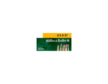 Sellier & Bellot 131 gr Semi-Jacketed Soft Point 6.5x57mm Ammo, 20/box