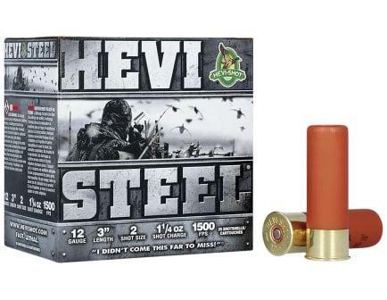 Hevi-Shot 12ga 3" 1-1/4 #2 HEVI-Steel Shotshell Ammunition 25rds - 60002