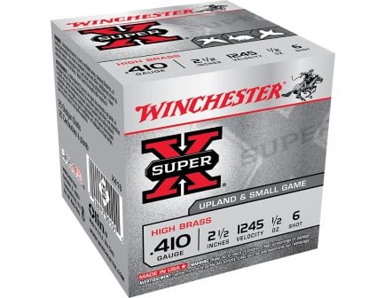 Winchester 410ga 2.5" #6 Super-X Ammunition 25rds - X416