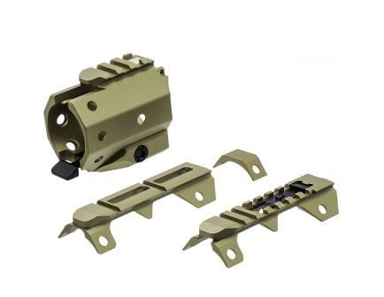 Strike Industries Gridlok Front and Rear AR Sights, FDE - GRIDLOK-SIGHTS-FDE