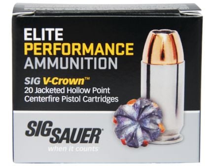 Sig Sauer 44 Special 200gr JHP V-Crown Elite Performance Ammunition 20rds - E44SP1-20