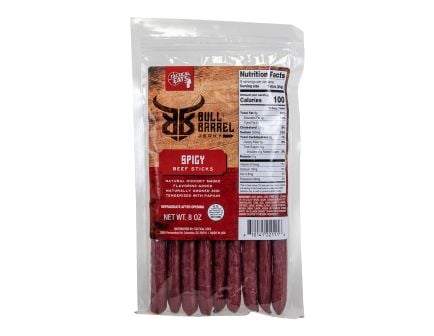 Bull Barrel Jerky Spicy 8oz Meat Sticks