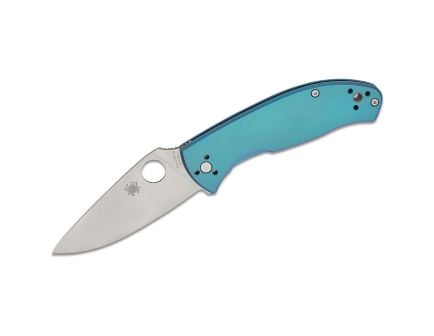Spyderco Tenacious R.I.L. Folding Drop Point Knife, Blue - C122TIBLP