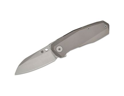 Spyderco Techno 3 Folding Sheepsfoot Knife, Gray - C158TIP3