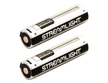 Streamlight 18650 USB Battery, Li-ion, 2600 mAh, 2 Pack