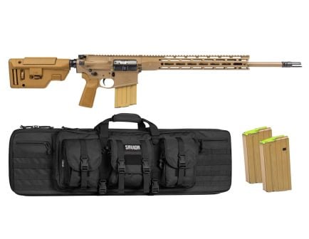 PSA Sabre-10A2 "Super Sass" Forged 20" .308 5R FDE Rifle w/ 15"Sabre Lock up rail, B5 CPS Stock, 3 Mags, & Black Bag