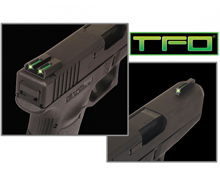 TruGlo TFO Sight Set Tritium / Fiber Optic Green, Fits Glock 42 - TG131GT1A