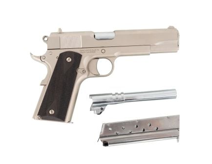 Tisas Pistol 1911 A1 Stakeout 9mm/.38 Super Pistol 5" 9rds, Nickel - 10100562