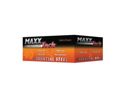 MaxxTech Essential Steel 7.62x39mm 154gr SP Bulk Ammo, 1000rds