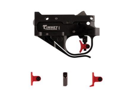 Timney Triggers Calvin Elite Replacement Trigger Drop-In Red Shoe, Black