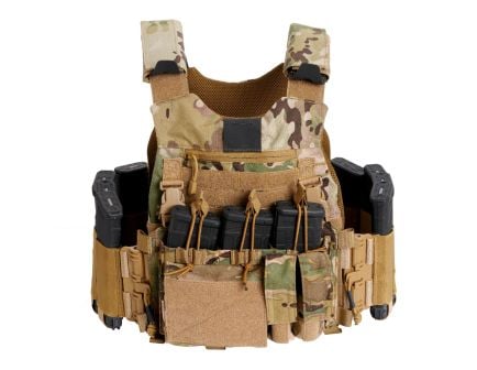 Guard Dog Body Armor Trakr Plate Carrier -Green Camouflage w/ front placard