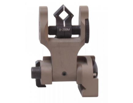 Troy Rear Folding Tritium Di-Optic Aperture (DOA) BattleSight, FDE
