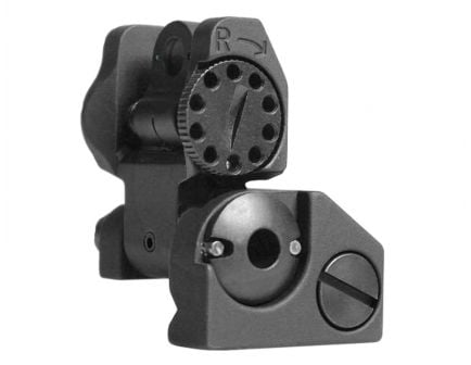 Troy Rear Folding Tritium BattleSight, Black