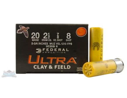 Federal 20ga 2.75" #8 Game Load Shotshell Ammunition 25rds - UC20SI 8