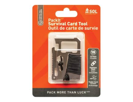 SOL PackIt Survival Card Tool, 2.75" Silver
