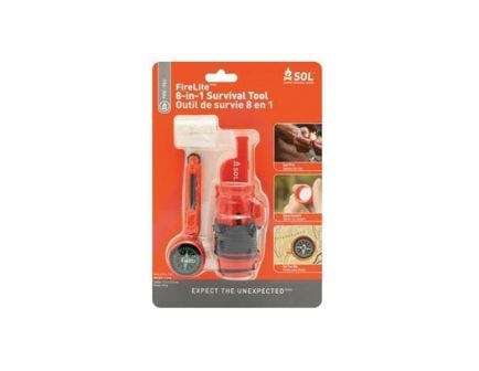 SOL Fire Lite 8-in-1 Survival Tool, Orange