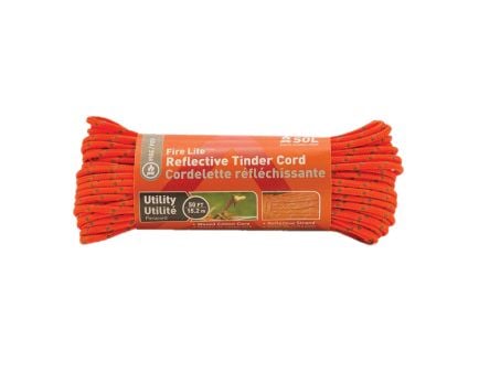 SOL Utility Reflective Tinder Cord, 50' Orange