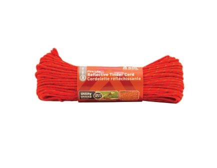 SOL Utility Reflective Tinder Cord, 100' Orange