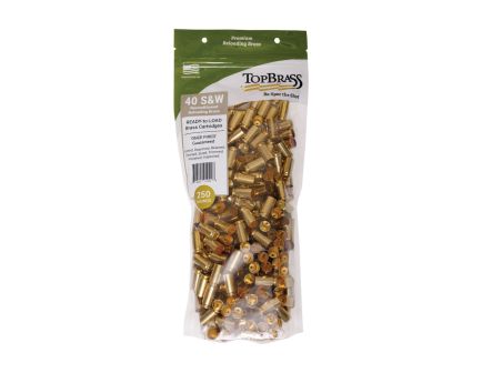 Top Brass .40 S&W Pistol Unprimed Reconditioned Brass, 250rds