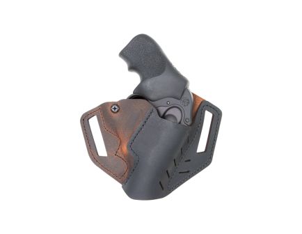 Versacarry Smith & Wesson J-Frame OWB Holster RH Leather, Black/Distressed Brown