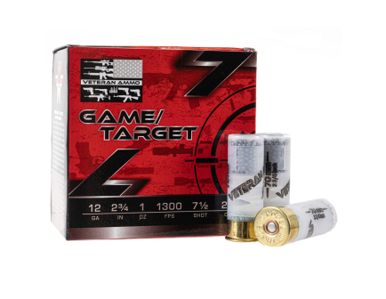 Veteran Ammo 12 Gauge Shotshells 7.5 1oz 2 3/4" 25rds