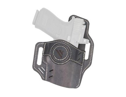 Versacarry Vintage Luna Glock G42/G43 OWB Holster RH Leather SZ 03, Black/Gray