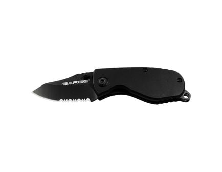 Sarge Knives Grunt Folding Knife Drop Point, Black