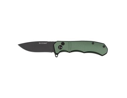 Sarge Knives Command Folding Knife Drop Point, Army Green