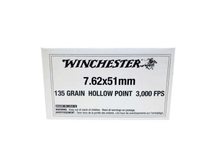 Winchester 135 gr HP 7.62 NATO Ammunition For Sale