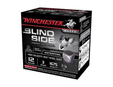 Winchester Blind Side 3" 3 Shot 1 1/8 oz HV 12 Gauge Ammunition 25 Rounds - SBS123HV3